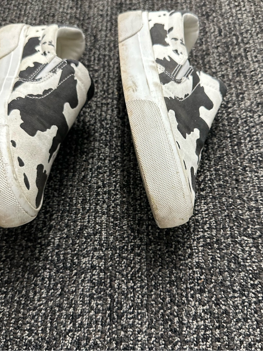 Jenn Ardor Black White Cow Print Slip-On Canvas Sneakers US 6.5 - Picture 8 of 11
